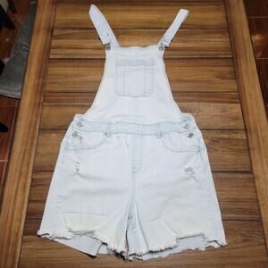 YMI Curvy Fit Light Wash Denim Shortalls - Size 15/32